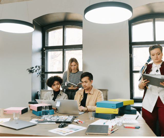 Employee working in office