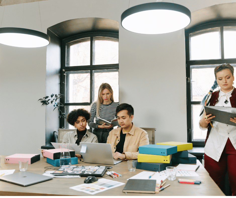 Employee working in office