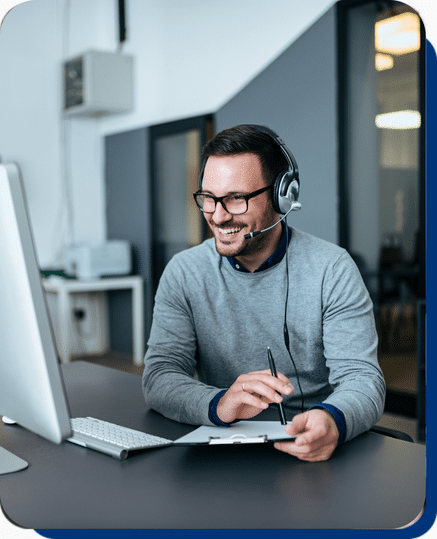 Person work remotely from home