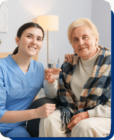 nurse help senior at home